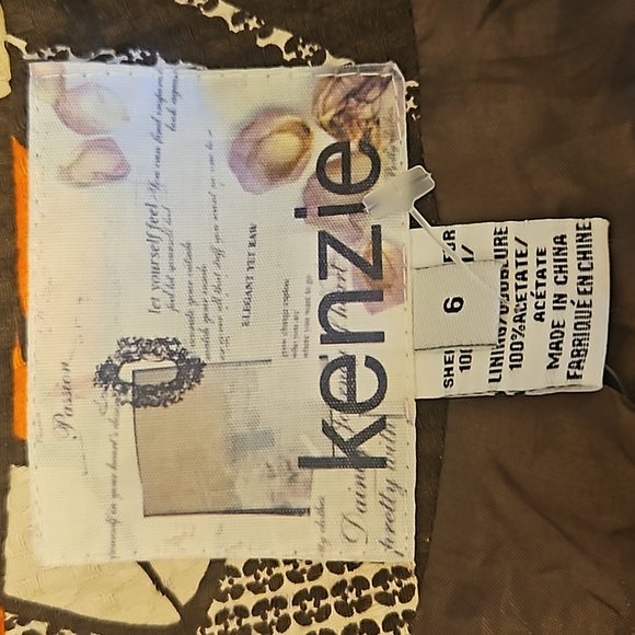 KENZIE BLAZER 6 ONE BUTTON POCKETS LEAVES FALL BROWN RED ORANGE YELLOW NWOT - Picture 10 of 11